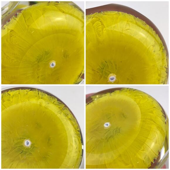 Perthshire PP224 2000 Flower & Complex Canes Yellow Lace Twist Paperweight Cert - Picture 13 of 15